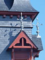 L'église paroissiale Saint-Melaine, détail d'un clocheton