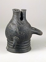 Etruscan cup in the form of a pig at the Metropolitan Museum of Art