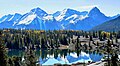 Electric Peak, Graystone Peak (center), Mt. Garfield (right) viewed from Molas Lake