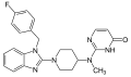 de: Struktur von Mizolastin; en: Structure of mizolastine