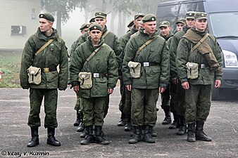 Построение отделения военнослужащих 2 гв. мсд, «Воин Содружества — 2011».