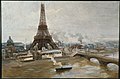 Paul-Louis Delance (1848-1924). La tour Eiffel vue de la Seine.