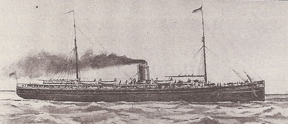 Early promotional artwork of the SS Columbia.