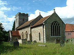 St Peter's Church, Ampton, Suffolk, from the southeast.jpg