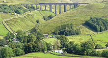 A steam train on the Arten Gill viaduct above Stonehouse Stonehouse Artengill Viaduct.jpg