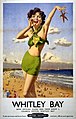 Railway poster advertising Whitley Bay by Arthur Cadwgan Michael, 1949