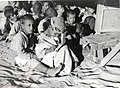 Makeshift school for Palestinian refugees