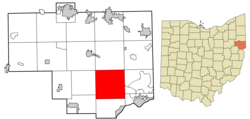 Location of Madison Township in Columbiana County