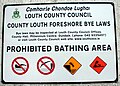 Foreshore Bye Laws sign County Louth