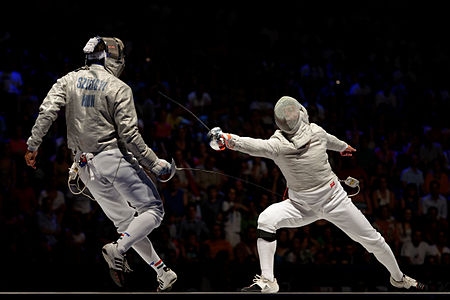 Sabre fight at 2013 World Fencing Championships