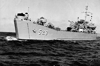 USS <i>Cayuga County</i> (LST-529) LST-491-class tank landing ship