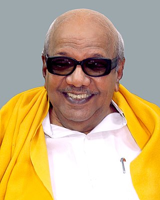 <span class="mw-page-title-main">M. Karunanidhi</span> Indian politician, former Chief Minister of Tamil Nadu