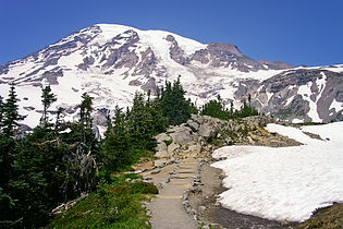 Views of Mount Rainier from Paradise area