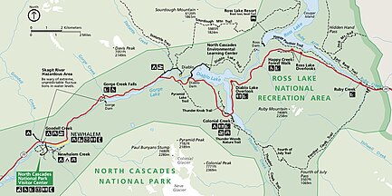 State Route 20 detail (aka: the North Cascades Highway)