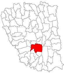 Location in Galați County