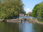 View from the River Ouse of the confluence and the "Blue Bridge"