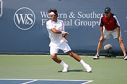 In 2011, Roger Federer failed to defend the men's singles title he won in 2010 Roger Federer2.jpg