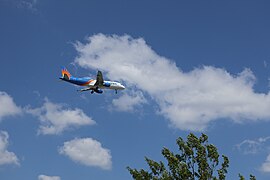 Allegiant Air Airbus A320-200 Landing at Concord-Padgett Regional Airport 04.jpg