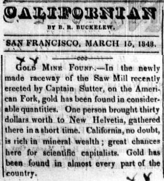 <span class="mw-page-title-main">History of newspapers in California</span>