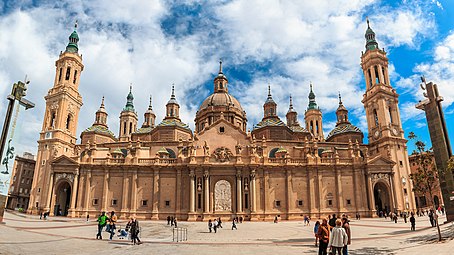 A zaragozai Catedral-Basílica de Nuestra Señora del Pilar barokk és neomudéjar stílusban