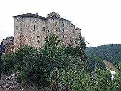 Zámek Châteaux de Bruniquel, místo natáčení filmu