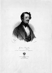 1842 lithograph of Gaetano Donizetti