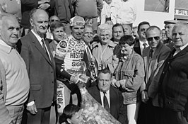 Luc Colyn na zijn overwinning in Gullegem Koerse (1991)