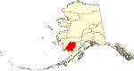 State map highlighting Dillingham Census Area