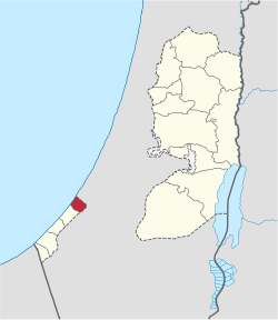 Location of North Gaza Governorate