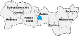 Distretto di Košice IV – Mappa