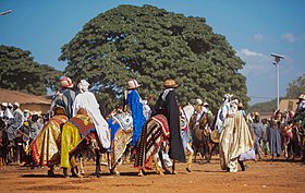 Plaisir d'un équestre au Bénin.