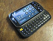 Samsung Intercept with keyboard open Samsung Intercept open.JPG