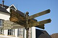 Signpost of the Scholtenpad hiking trail in Winterswijk