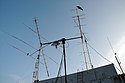 Antennas at a ham operator's station