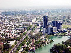 Commercial buildings in Tashkent.