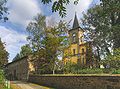 Bischdorf kirke og den gamle skolen