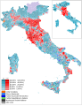 Distacco tra primo e secondo partito.