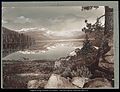 Mt. Judah upper left, from Donner Lake. Collodion process image, circa 1870.