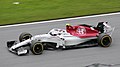 Charles Leclerc driving the Sauber C37 at the 2018 Austrian Grand Prix.