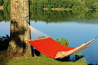 <span class="mw-page-title-main">Hammock</span> Sling used for swinging, sleeping or resting