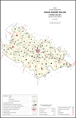 Map showing Matka (#472) in Salon CD block