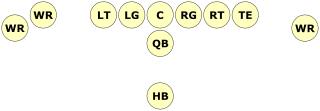 <span class="mw-page-title-main">Single set back</span> American football offensive formation