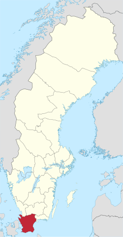 Location of Qarku Skåne