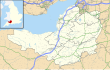 Map showing the location of Wookey Hole Caves