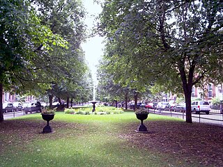 Park bordered by streets