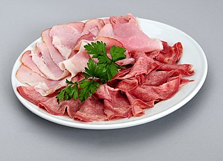 <span class="mw-page-title-main">Lunch meat</span> Precooked or cured meats that are sliced and served cold or hot