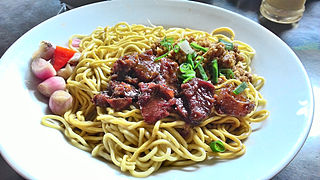 <i>Bakmi</i> Indonesian noodles with meat