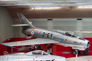 <span class="mw-page-title-main">Dassault Mystère IV</span> Fighter-bomber aircraft family, first transonic aircraft of the French Air Force