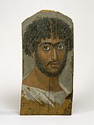 Al Fayum mummy portrait, Roman Egypt, c. A.D. 175