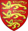 Le blason de Richard Cœur de Lion, à partir de 1198, « de gueules aux trois léopards d'or »